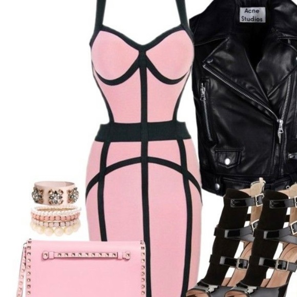 Bodycon Stretch Elasticity Bandage Backless cross ribbon, Sexy dress size XS - Picture 2 of 13